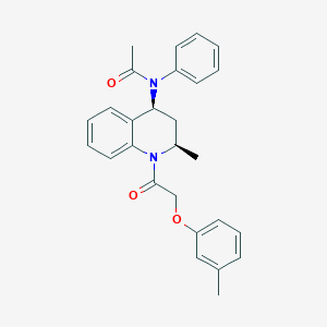 molecular formula C27H28N2O3 B15153182 N-{(2R,4S)-2-methyl-1-[(3-methylphenoxy)acetyl]-1,2,3,4-tetrahydroquinolin-4-yl}-N-phenylacetamide 