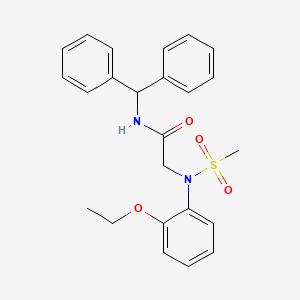 molecular formula C24H26N2O4S B15153186 N-(diphenylmethyl)-N~2~-(2-ethoxyphenyl)-N~2~-(methylsulfonyl)glycinamide 