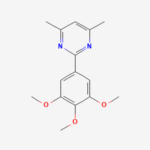 molecular formula C15H18N2O3 B1515324 4,6-Dimethyl-2-(3,4,5-trimethoxyphenyl)pyrimidine 