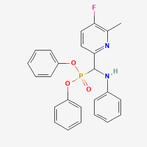 molecular formula C25H22FN2O3P B1515329 Diphenyl ((5-fluoro-6-methylpyridin-2-yl)(phenylamino)methyl)phosphonate CAS No. 1132610-60-6