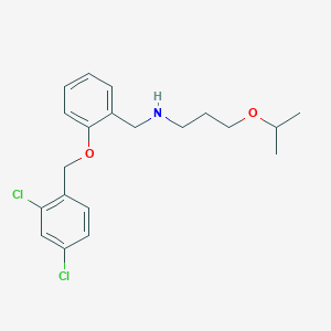 molecular formula C20H25Cl2NO2 B15153413 N-{2-[(2,4-dichlorobenzyl)oxy]benzyl}-3-(propan-2-yloxy)propan-1-amine 