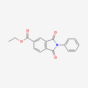 molecular formula C17H13NO4 B15153475 Ethyl 1,3-dioxo-2-phenylisoindole-5-carboxylate 