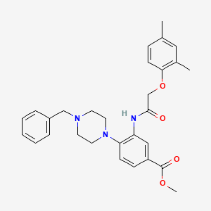 molecular formula C29H33N3O4 B15153483 Methyl 4-(4-benzylpiperazin-1-yl)-3-{[(2,4-dimethylphenoxy)acetyl]amino}benzoate 