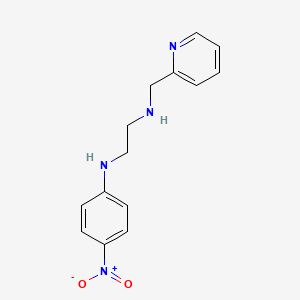 molecular formula C14H16N4O2 B15153499 N-(4-nitrophenyl)-N'-(pyridin-2-ylmethyl)ethane-1,2-diamine 