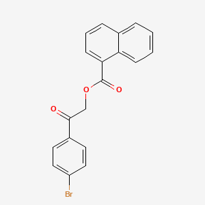 molecular formula C19H13BrO3 B15153524 2-(4-Bromophenyl)-2-oxoethyl naphthalene-1-carboxylate 