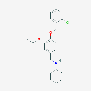 molecular formula C22H28ClNO2 B15153587 N-{4-[(2-chlorobenzyl)oxy]-3-ethoxybenzyl}cyclohexanamine 