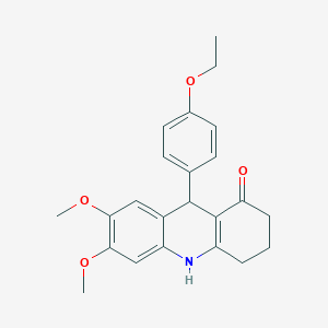 molecular formula C23H25NO4 B15153609 9-(4-ethoxyphenyl)-6,7-dimethoxy-3,4,9,10-tetrahydroacridin-1(2H)-one 