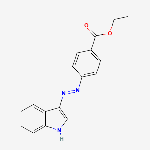 molecular formula C17H15N3O2 B15153677 ethyl 4-[(E)-1H-indol-3-yldiazenyl]benzoate 