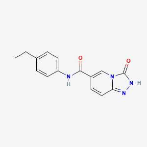 molecular formula C15H14N4O2 B15153763 N-(4-ethylphenyl)-3-oxo-2,3-dihydro[1,2,4]triazolo[4,3-a]pyridine-6-carboxamide 