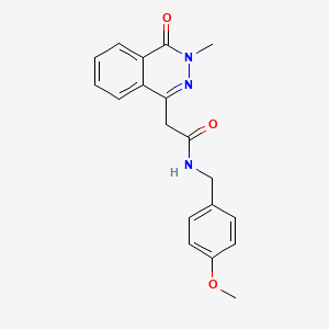 molecular formula C19H19N3O3 B15153825 N-[(4-methoxyphenyl)methyl]-2-(3-methyl-4-oxophthalazin-1-yl)acetamide 