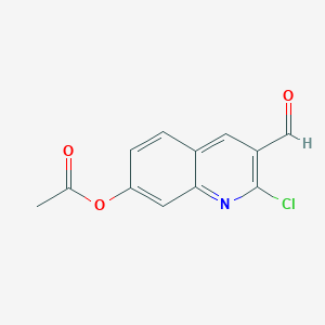 molecular formula C12H8ClNO3 B1515383 2-Chloro-3-formylquinolin-7-yl acetate 