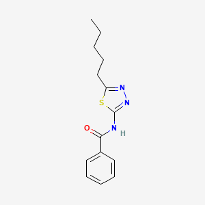 molecular formula C14H17N3OS B15153867 N-(5-Pentyl-1,3,4-thiadiazol-2-yl)benzamide 