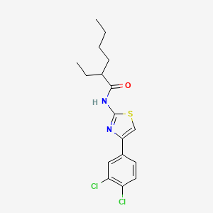 molecular formula C17H20Cl2N2OS B15153889 N-[4-(3,4-dichlorophenyl)-1,3-thiazol-2-yl]-2-ethylhexanamide 