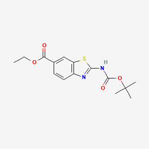 molecular formula C15H18N2O4S B1515398 Ethyl 2-((tert-butoxycarbonyl)amino)benzo[d]thiazole-6-carboxylate CAS No. 225525-49-5