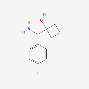 molecular formula C11H14FNO B1515402 1-(Amino(4-fluorophenyl)methyl)cyclobutanol CAS No. 1402152-75-3