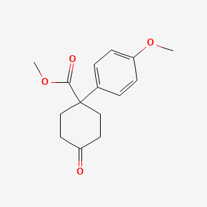 molecular formula C15H18O4 B1515403 Methyl 1-(4-methoxyphenyl)-4-oxocyclohexanecarboxylate CAS No. 1384264-82-7
