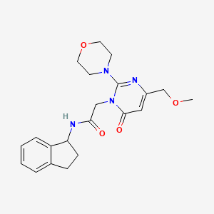 molecular formula C21H26N4O4 B15154067 N-(2,3-dihydro-1H-inden-1-yl)-2-[4-(methoxymethyl)-2-(morpholin-4-yl)-6-oxopyrimidin-1(6H)-yl]acetamide 