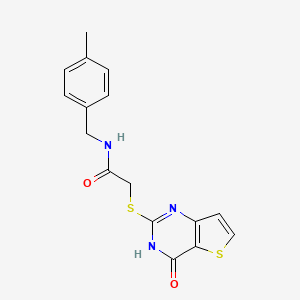 molecular formula C16H15N3O2S2 B15154076 N-(4-methylbenzyl)-2-[(4-oxo-3,4-dihydrothieno[3,2-d]pyrimidin-2-yl)sulfanyl]acetamide 