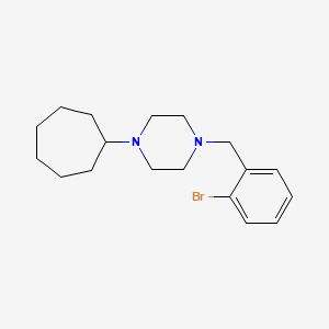 molecular formula C18H27BrN2 B15154082 1-[(2-Bromophenyl)methyl]-4-cycloheptylpiperazine 
