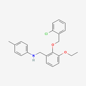 molecular formula C23H24ClNO2 B15154113 N-{2-[(2-chlorobenzyl)oxy]-3-ethoxybenzyl}-4-methylaniline 