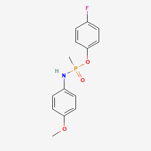 molecular formula C14H15FNO3P B15154131 N-[4-Fluorophenoxy(methyl)phosphoryl]-4-methoxyaniline 