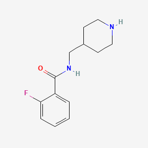 molecular formula C13H17FN2O B15154298 2-Fluoro-N-(piperidin-4-ylmethyl)benzamide CAS No. 1016743-73-9