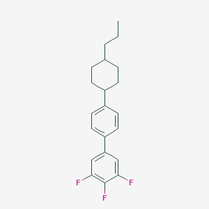 molecular formula C21H23F3 B151543 3,4,5-Trifluoro-4'-(trans-4-propylcyclohexyl)-1,1'-biphenyl CAS No. 132123-39-8