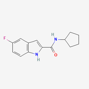 molecular formula C14H15FN2O B15154314 N-cyclopentyl-5-fluoro-1H-indole-2-carboxamide 