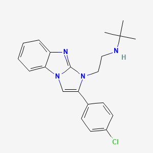 molecular formula C21H23ClN4 B15154401 N-{2-[2-(4-chlorophenyl)-1H-imidazo[1,2-a]benzimidazol-1-yl]ethyl}-2-methylpropan-2-amine 