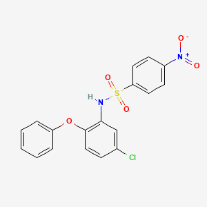 molecular formula C18H13ClN2O5S B15154429 N-(5-chloro-2-phenoxyphenyl)-4-nitrobenzenesulfonamide 