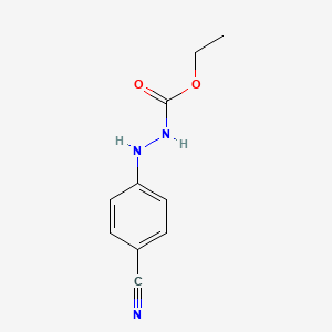 molecular formula C10H11N3O2 B1515445 Ethyl 2-(4-cyanophenyl)hydrazinecarboxylate CAS No. 700371-70-6