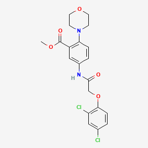 molecular formula C20H20Cl2N2O5 B15154454 Methyl 5-{[(2,4-dichlorophenoxy)acetyl]amino}-2-(morpholin-4-yl)benzoate 