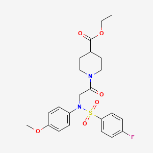 molecular formula C23H27FN2O6S B15154468 ethyl 1-{N-[(4-fluorophenyl)sulfonyl]-N-(4-methoxyphenyl)glycyl}piperidine-4-carboxylate 