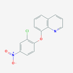 molecular formula C15H9ClN2O3 B15154579 8-(2-Chloro-4-nitrophenoxy)quinoline CAS No. 156304-50-6