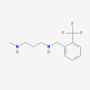 molecular formula C12H17F3N2 B15154582 N-methyl-N'-[2-(trifluoromethyl)benzyl]propane-1,3-diamine 