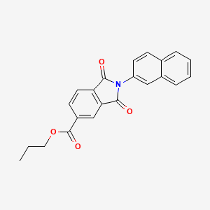 molecular formula C22H17NO4 B15154589 propyl 2-(naphthalen-2-yl)-1,3-dioxo-2,3-dihydro-1H-isoindole-5-carboxylate 