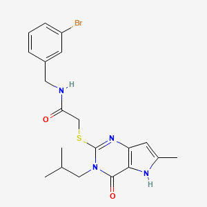 molecular formula C20H23BrN4O2S B15154674 N-(3-bromobenzyl)-2-{[6-methyl-3-(2-methylpropyl)-4-oxo-4,5-dihydro-3H-pyrrolo[3,2-d]pyrimidin-2-yl]sulfanyl}acetamide 