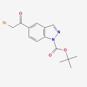molecular formula C14H15BrN2O3 B1515480 Tert-butyl 5-(2-bromoacetyl)-1h-indazole-1-carboxylate 