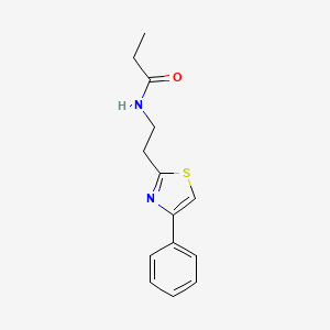 molecular formula C14H16N2OS B15154810 N-[2-(4-phenyl-1,3-thiazol-2-yl)ethyl]propanamide 