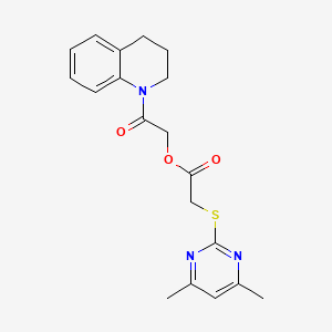 molecular formula C19H21N3O3S B15154864 2-(3,4-dihydroquinolin-1(2H)-yl)-2-oxoethyl [(4,6-dimethylpyrimidin-2-yl)sulfanyl]acetate 