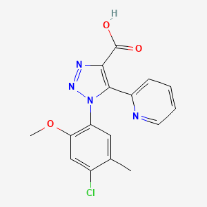 molecular formula C16H13ClN4O3 B15154880 1-(4-chloro-2-methoxy-5-methylphenyl)-5-(pyridin-2-yl)-1H-1,2,3-triazole-4-carboxylic acid 