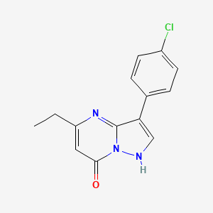 molecular formula C14H12ClN3O B15154890 3-(4-Chlorophenyl)-5-ethylpyrazolo[1,5-a]pyrimidin-7-ol 