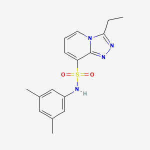 molecular formula C16H18N4O2S B15154897 N-(3,5-dimethylphenyl)-3-ethyl[1,2,4]triazolo[4,3-a]pyridine-8-sulfonamide 