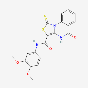 molecular formula C19H15N3O4S2 B15154924 N-(3,4-dimethoxyphenyl)-5-oxo-1-thioxo-4,5-dihydro[1,3]thiazolo[3,4-a]quinazoline-3-carboxamide 