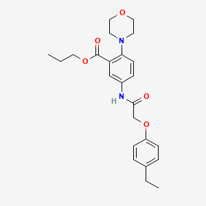 molecular formula C24H30N2O5 B15154959 Propyl 5-{[(4-ethylphenoxy)acetyl]amino}-2-(morpholin-4-yl)benzoate 