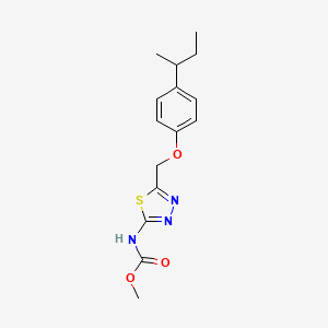 molecular formula C15H19N3O3S B15154990 Methyl (5-{[4-(butan-2-yl)phenoxy]methyl}-1,3,4-thiadiazol-2-yl)carbamate 