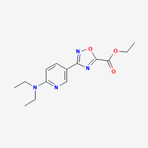 molecular formula C14H18N4O3 B15154998 Ethyl 3-[6-(diethylamino)pyridin-3-yl]-1,2,4-oxadiazole-5-carboxylate 