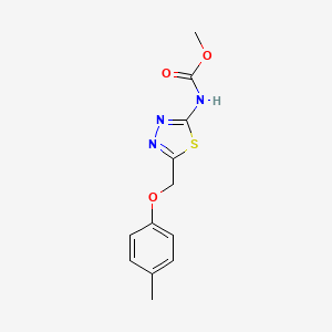 molecular formula C12H13N3O3S B15155031 Methyl {5-[(4-methylphenoxy)methyl]-1,3,4-thiadiazol-2-yl}carbamate 