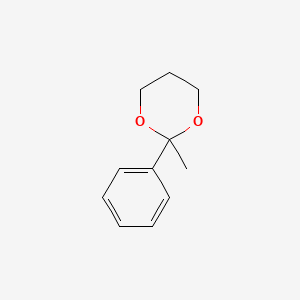molecular formula C11H14O2 B15155097 2-Methyl-2-phenyl-1,3-dioxane CAS No. 878-57-9