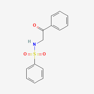 molecular formula C14H13NO3S B15155132 N-(2-oxo-2-phenylethyl)benzenesulfonamide 